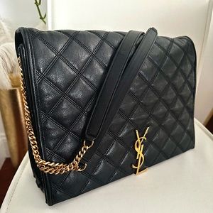 Saint Laurent YSL LARGE Lambskin “Becky” Chain purse